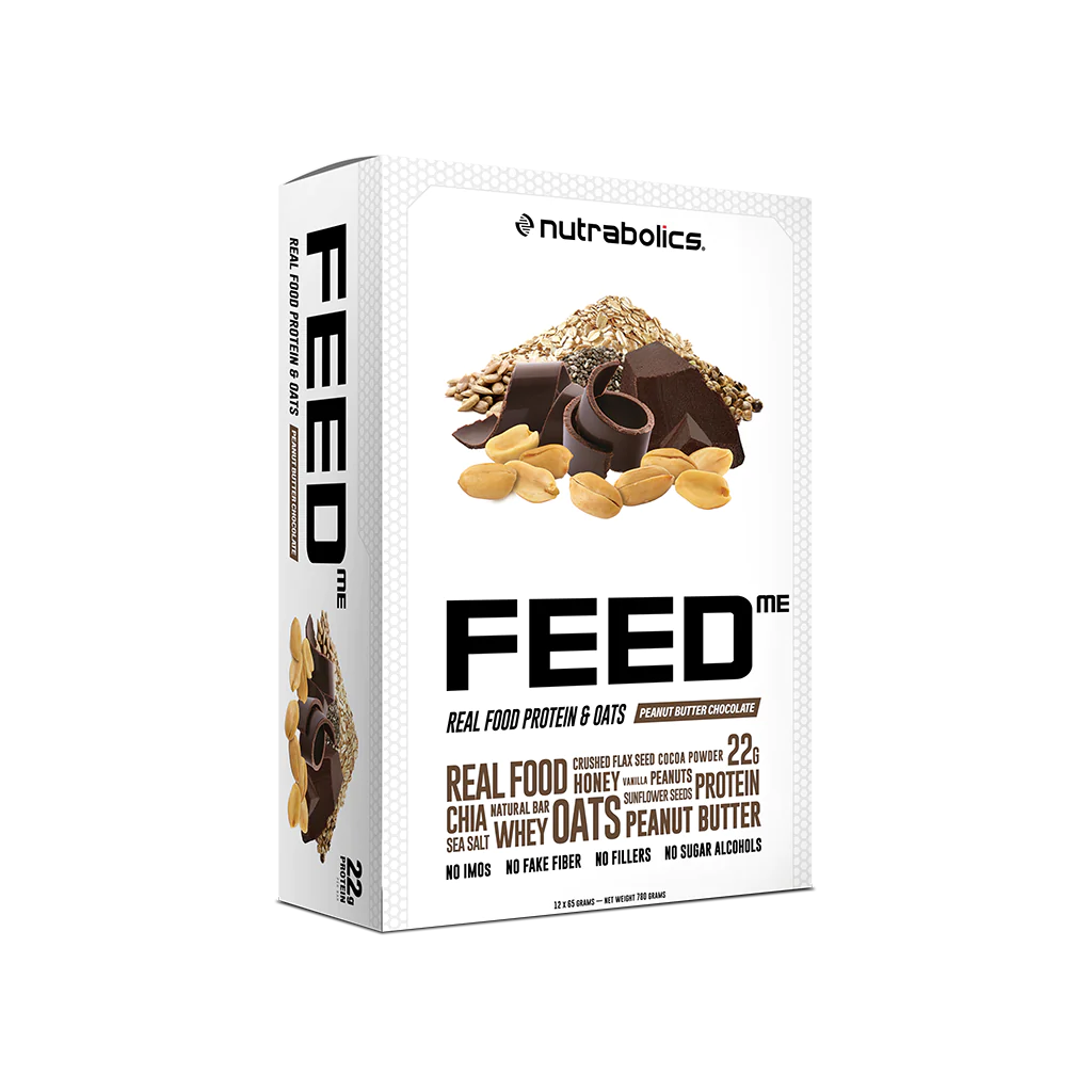 Nutrabolics Feed Protein Bars Box of 12 Chocolate Peanut Butter
